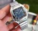 Replica Cartier Santos Automatic Watch White Dial Stainless Steel Strap Silver Bezel (7)_th.jpg